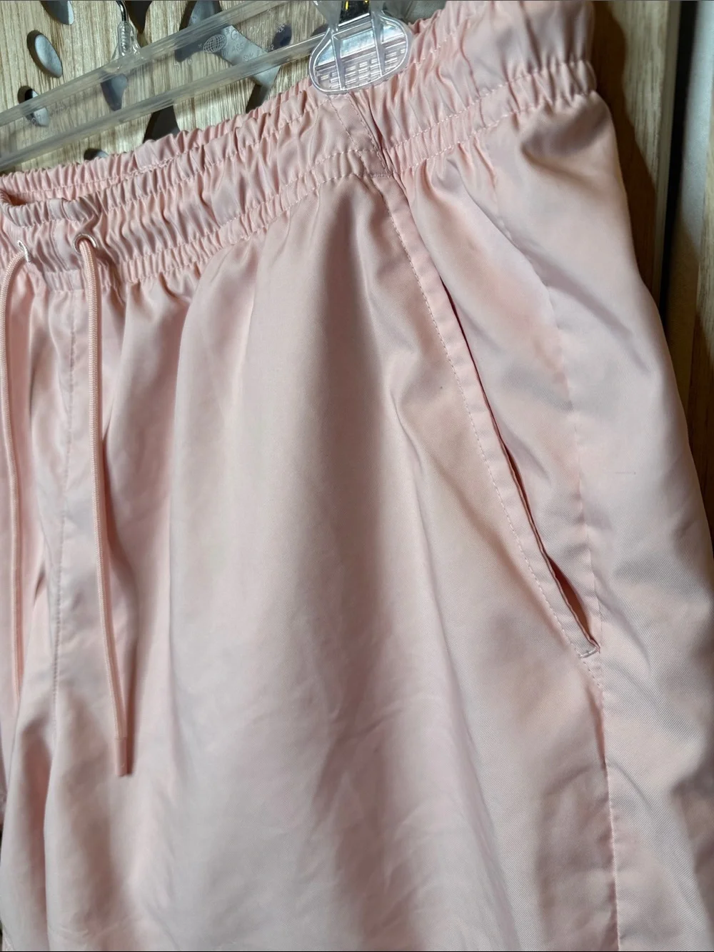Jordan Women's Light Pink Elastic Waist Athletic Shorts